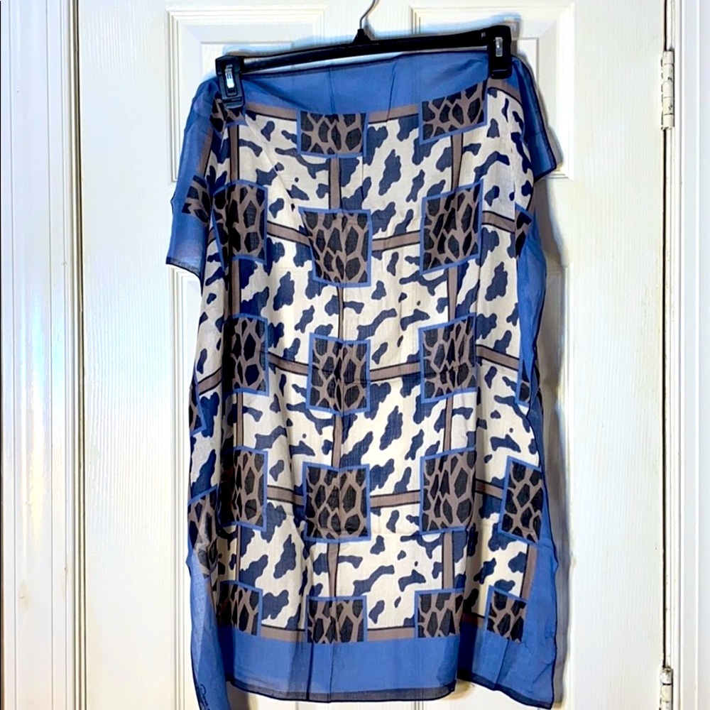 Vintage NWT Oscar De la Renta Accessory Street Animal Print Scarf 31” Square